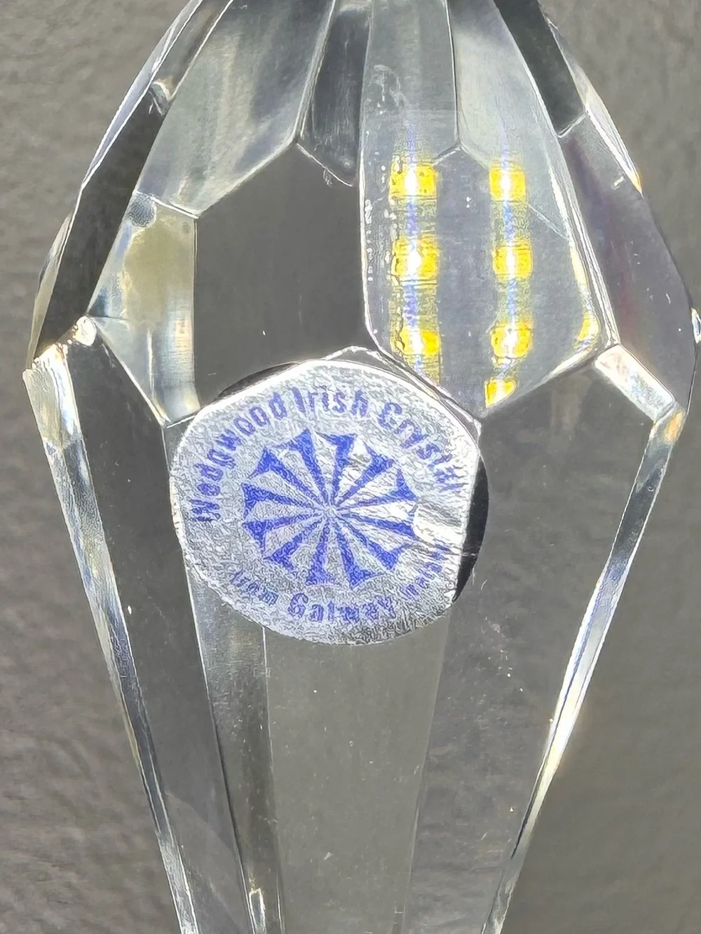 Wedgwood Galway Irish Crystal Decanter 14.5” Original Stopper Signed